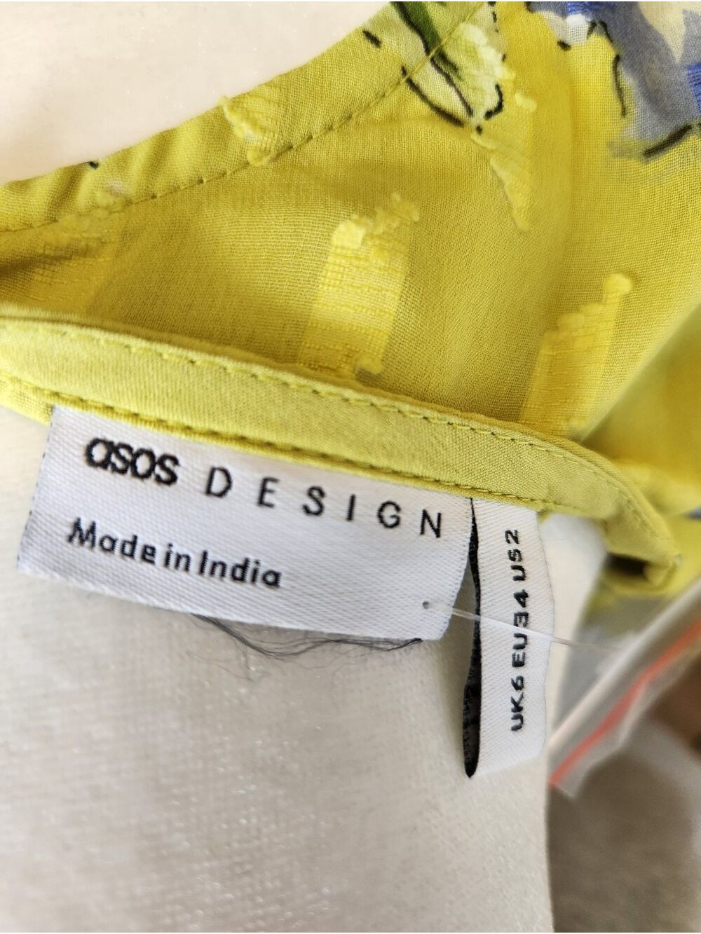 ASOS CHARTREUSE FLORAL V-NECK BACKLESS CROSS CHEST FITTED MAXI DRESS NWOT SIZE 2 - Picture 11 of 11